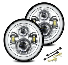 UNI-SHINE S3 2pcs 7” LED Headlight Round DOT Approved H6024