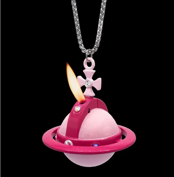 Vivienne Westwood Pink Shinichi Nana Lighter Two Orbs Chain