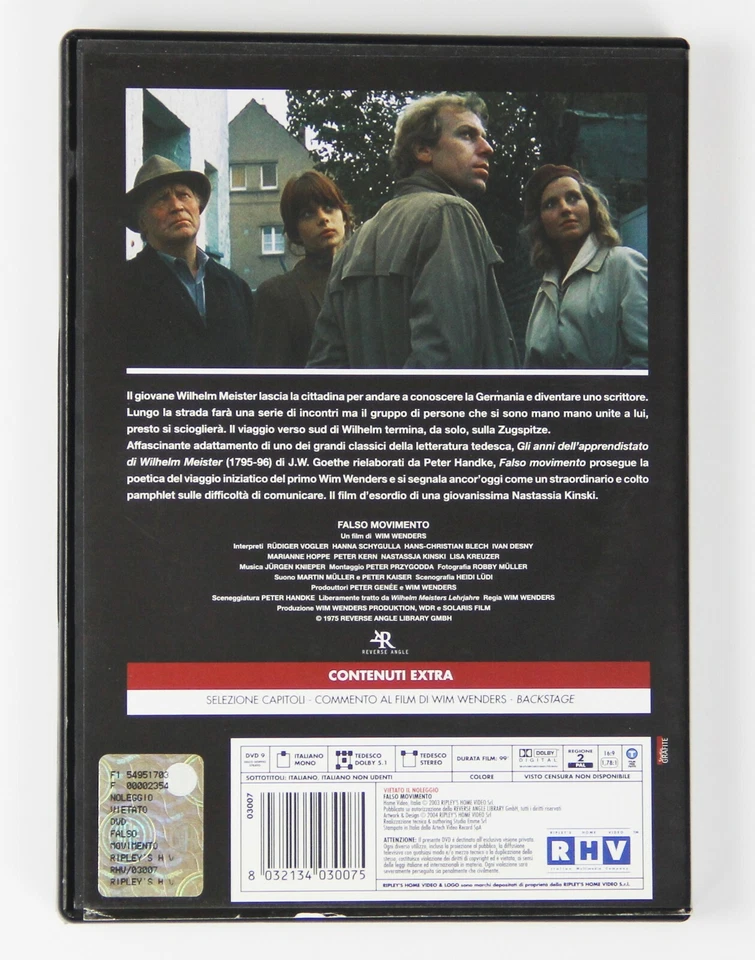 Falso Movimiento Wim Wenders DVD Película Ripley's Home Video - Imagen 4 de 4