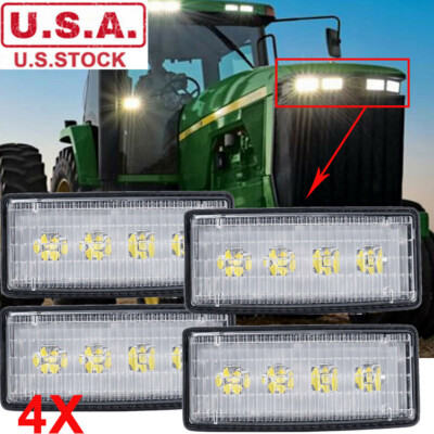 4pcs LED Upper Cab Light Fit For John Deere 8000 Series: 8100, 8200, 8300, 8400