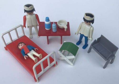 Vintage 1974 Playmobil Nurses Bed etc - Picture 1 of 3