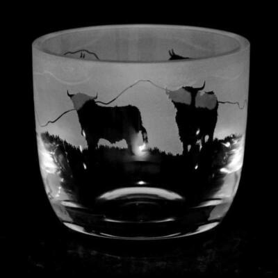 Candle Holder Decorated Highland Cow Sandblast Tea Light Animal Ornament Animo