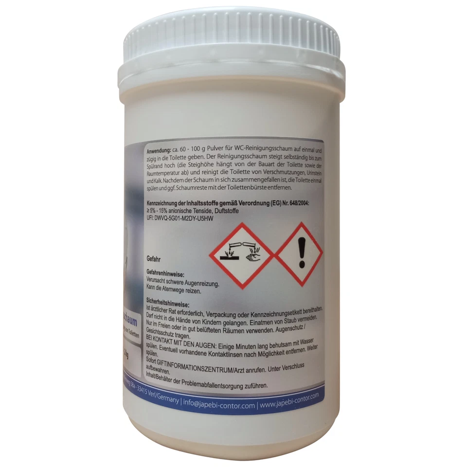 1 kg WC Schaum Reiniger Reinigungsschaum Zauberschaum Toilette - Bild 2 von 3