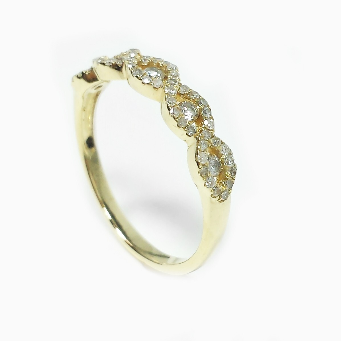 Infinity Stackable Round Cut Natural Diamond Wedd… - image 5