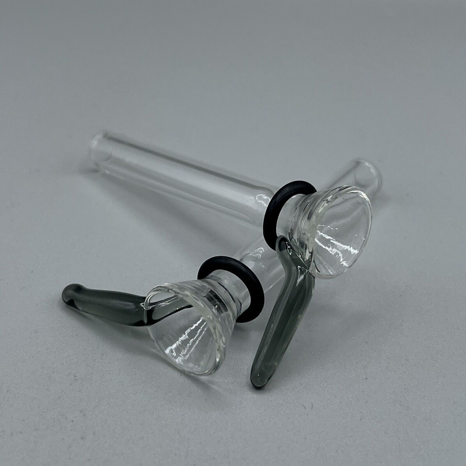 2.5 Glass Water Pipe Bong Slider Downstem TOBACCO Bowl HOOKAH 2 Piece/GREY. Available Now for 14.00