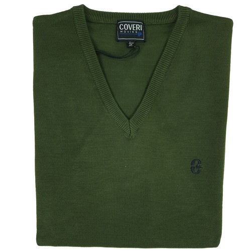 Maglione Uomo Scollo V Pullover Punta Tinta Unita Elegante Classico Maglioncino - Foto 29 di 36