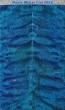 Stabilized Blue Blister Quilt Maple knife scales 0656, gun grips, box wood