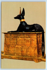 The Egyptian Museum CAIRO - Carrying Chest god Anubis 4x6 Postcard
