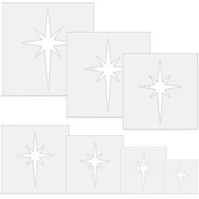 14 Pieces Large Stencil for Painting on Wood Plastic 5 Point Stencil Template...