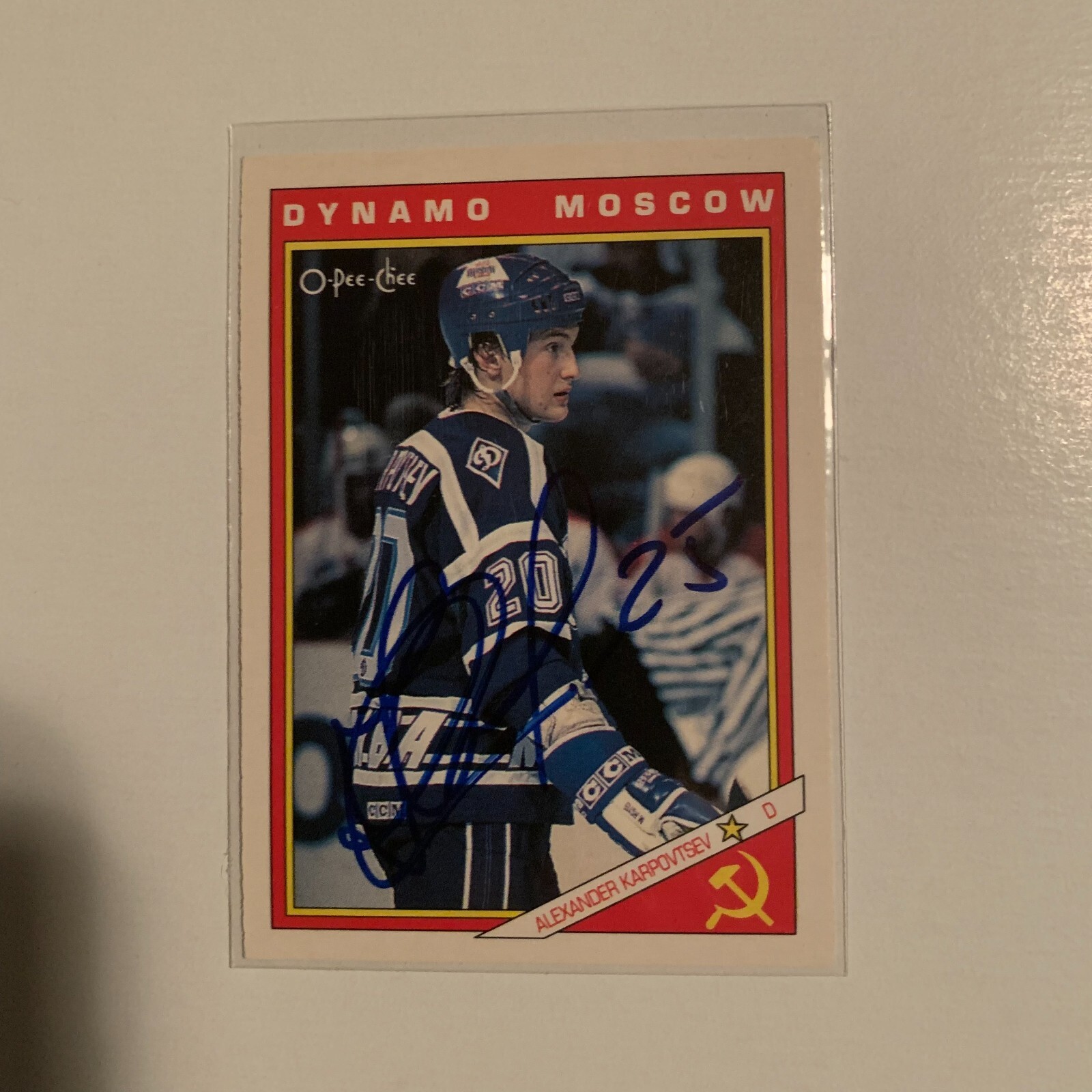 Alexander Karpovtsev Dynamo Moscow SIGNED AUTOGRAPHED 1991-92 O-Pee ...