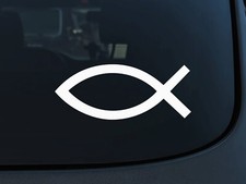 Jesus Fish Faith Ichthys Christ Ichthus Vinyl Decal Sticker