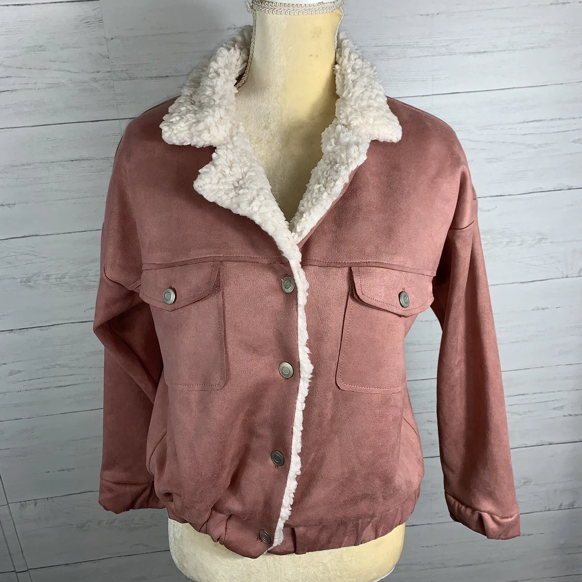 Mauve sherpa best sale jacket