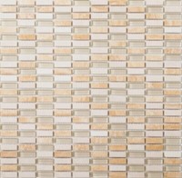 Mosaikfliese Transluzent Beige StäBchen Glasmosaik Crystal Stein Beige ...