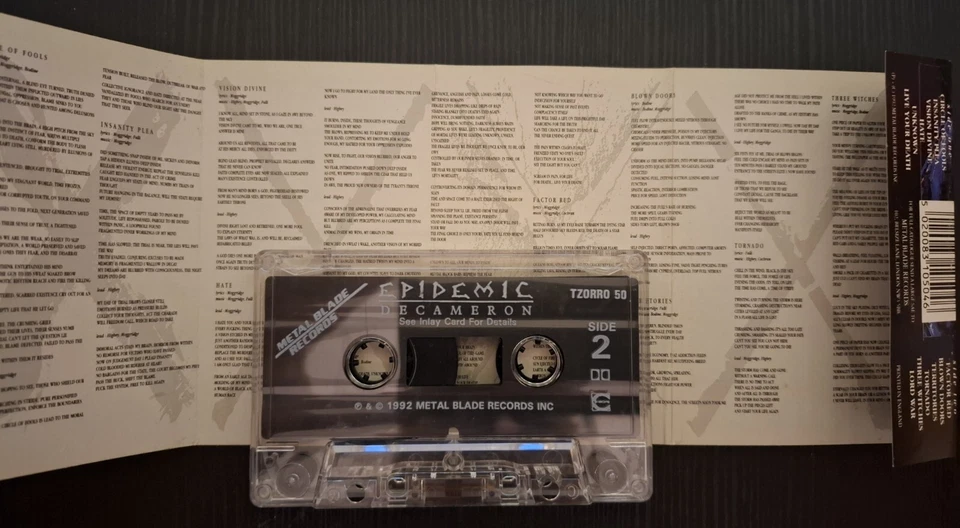 Epidemic – Decameron 1992 MC Cassette - Image 2 of 2