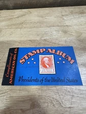Vintage 1936 American Oil Co Presidents Of The United States Stamp Album