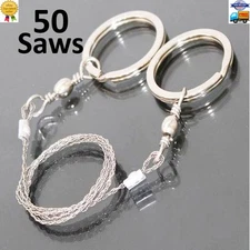 50x Wire Saw Survival Stainless Steel Emergency Tool Portable Camping Hiking EDC