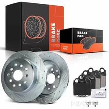 Rear Drilled Rotors & Ceramic Brake Pads for Lexus GS300 GS400 GS430 IS300 SC430