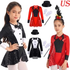 YiZYiF Girls Sequins Dance Dress Modern Jazz Latin Ballet Dance Leotard Skirt