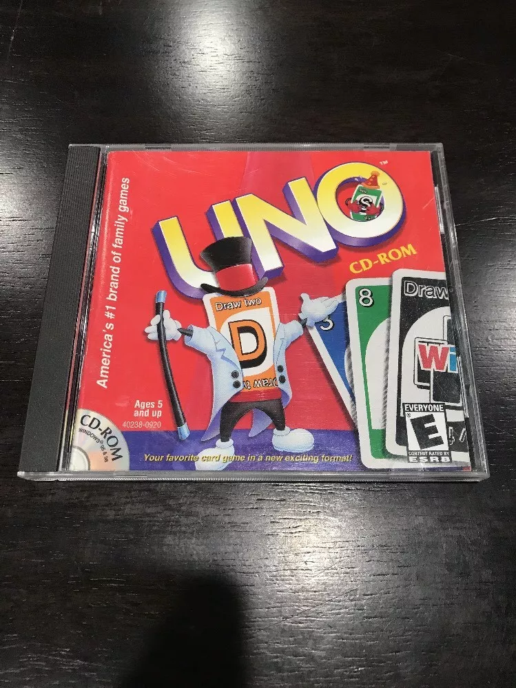 Uno by Mattel (PC, 2000) windows CD-ROM classic card board game 74299402388