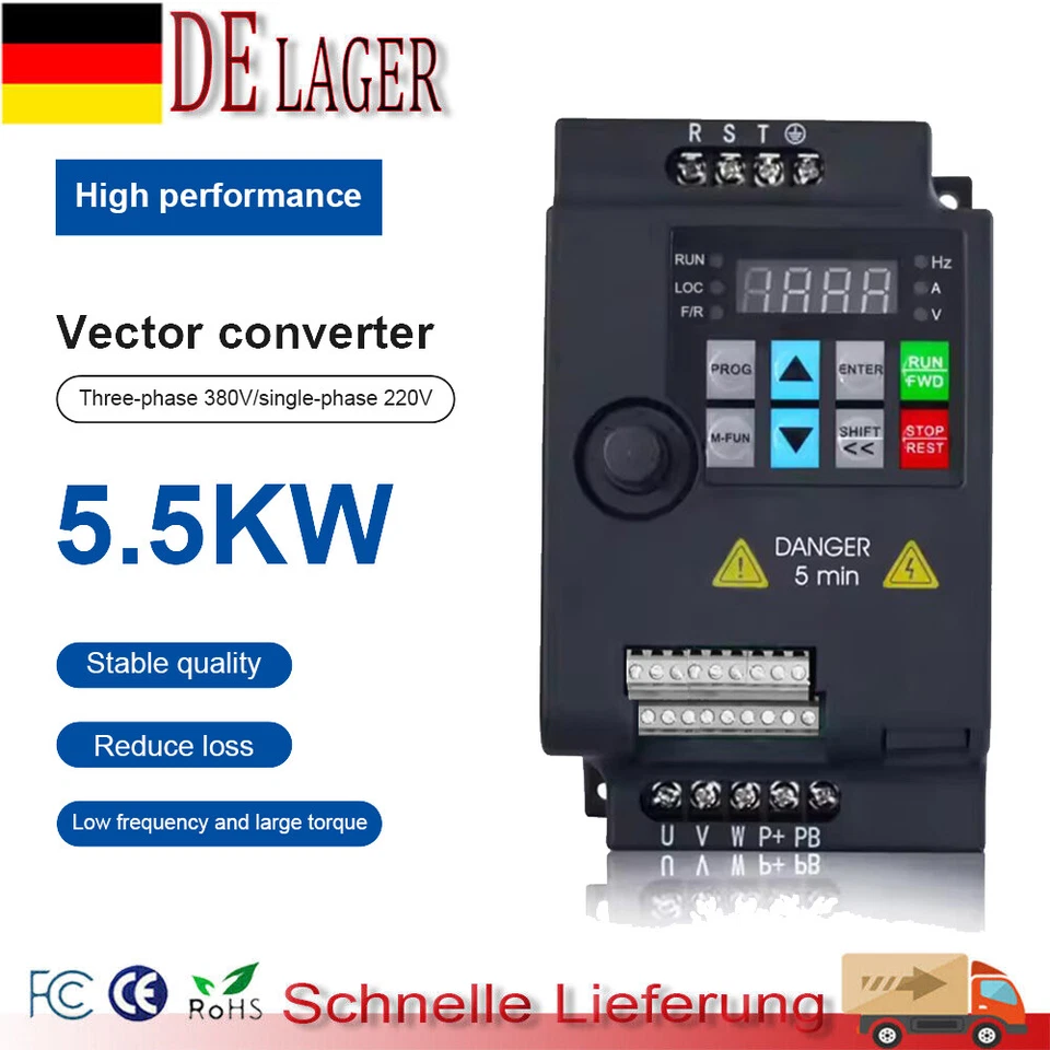 220V 380V 2.2KW 4KW 5.5KW convertidor de frecuencia convertidor de frecuencia inversor VFD - Imagen 3 de 4