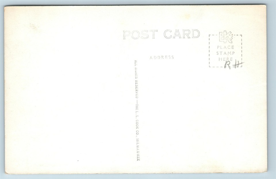 Postcard MI Newaygo Hardy Dam Interior Oxbow Store & Lunch Room RPPC