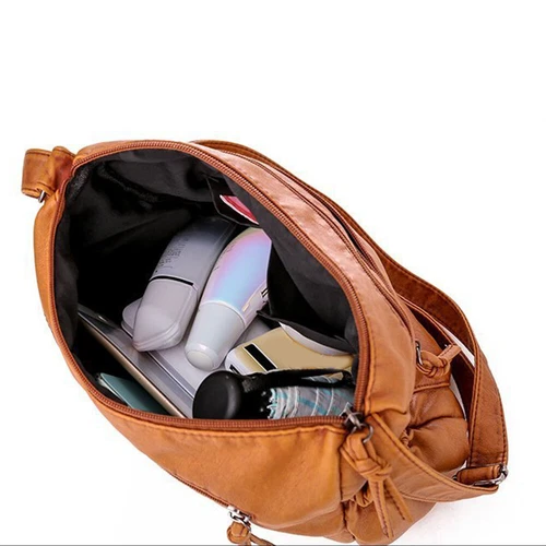 Mujeres Damas Bolso de Mano Bolso Hobo Bolso Cuero PU Suave Crossbady Bolso de Hombro Cartera - Imagen 9 de 18