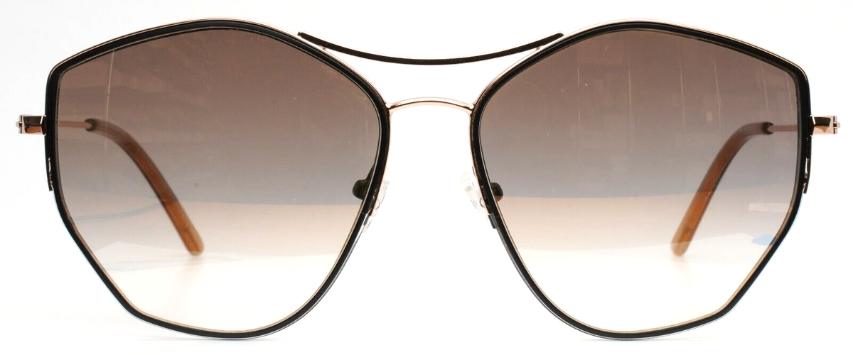 LINEA ROMA LR3704 C4 Black Gold Womens Aviator Mirror Sunglasses