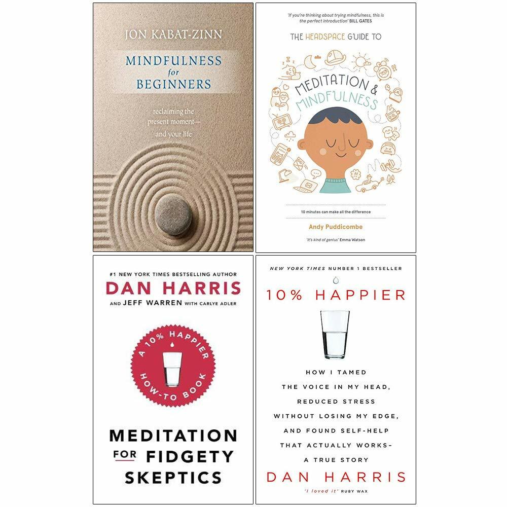 Mindfulness, Headspace Guide, Meditation, 10% Happier 4 Books Collection Set NEW