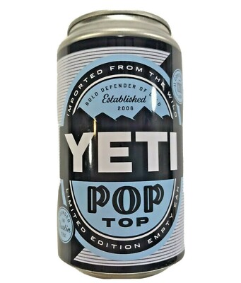 Yeti Pop Top Limited Edition Empty Can Contains 12 oz Air Store&Stash Your Cash