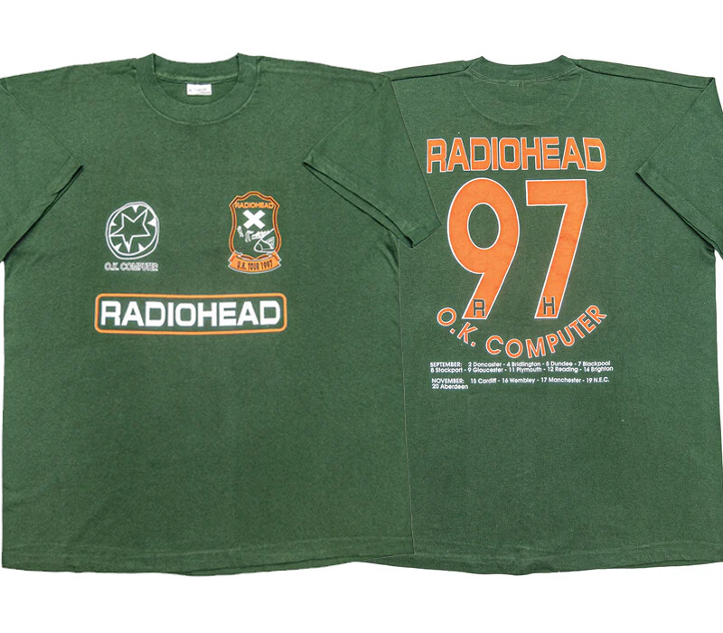 Radiohead, ‘OK Computer’, 1997 2 side Forest Green Unisex T shirt NH12796