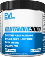 Evlution Nutrition Glutamine 5000 - 5g Glutamine - 60 Servings