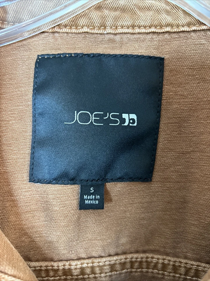 Camisa Joes Jeans Para Hombre Wade Over Talla Pequeña Naranja Algodón Sarga Abotonada Foto 3 de 4