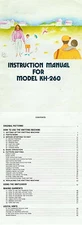Manual/Pattern/Parts Catalog pdf for Brother KH860 to KH970 & Silver Reed Studio