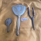 VINTAGE ANTIQUE MIRROR SET  VINTAGE CURLING IRON GREAT CONVERSATION OR USAGE — photo 9