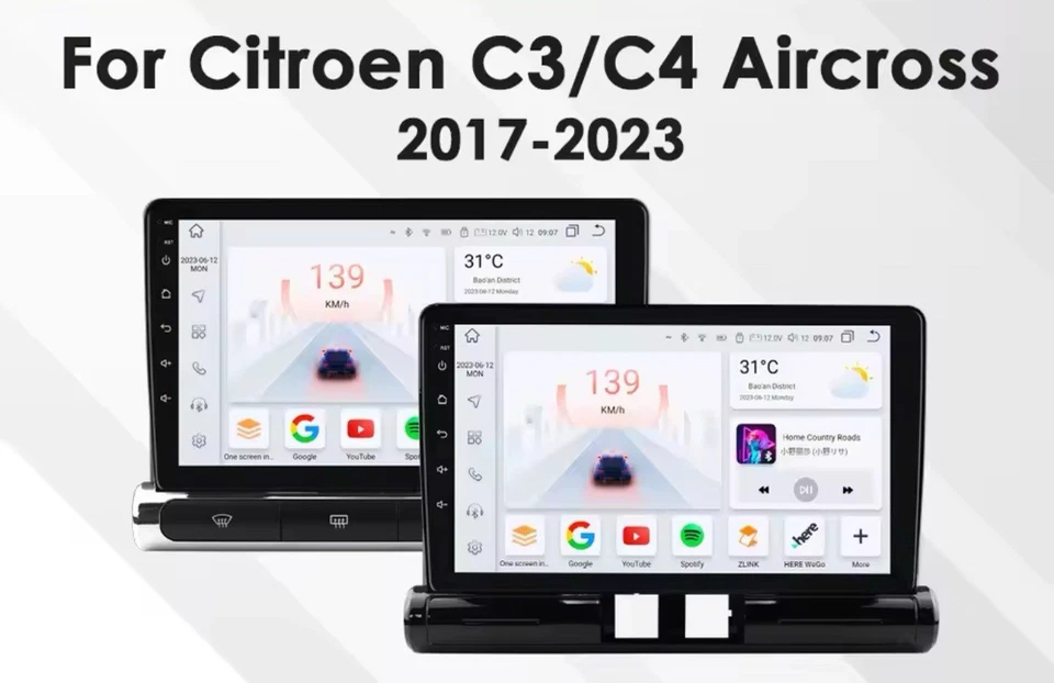 AUTORADIO ANDROID CARPLAY CITROEN C3 C4 AIRCROSS 2017-2023 STEREO AUTO TOUCH - Immagine 3 di 3