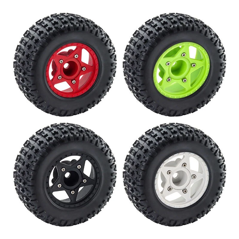 1/8 1/10 Short Course Truck Tire with 12mm 14mm 17mm Wheel Hex for TRAXXAS Slash - Image 2 of 4