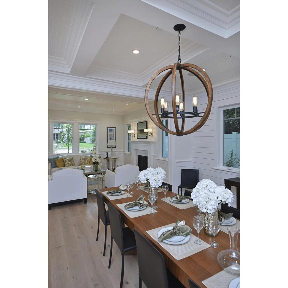 Lámpara de araña Maxim Lighting 20917APAR Bodega Bay antracita Foto 2 de 4