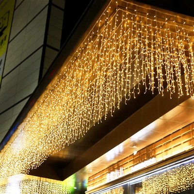 kemooie 400 LED Outdoor Curtain Lights, 26.2FT x 3.3FT Curtain String Lights ...