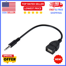 3.5mm AUX to USB OTG Adapter Cable Car Audio U Disk Music Converter