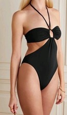 Mara Hoffman Blanca Cutout Black One-Piece Swimsuit Black Size M