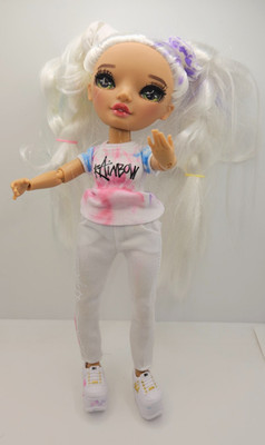 Rainbow High Color & Create Fashion DIY Doll White Hair Green Eyes