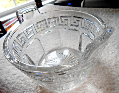 Heisey Ice Tub Greek Key Antiq c.1911 Ice Bowl Grecian Border
