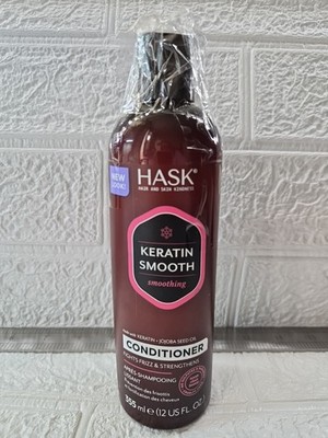 Hask Keratin Smooth Conditioner Fights frizz, Jojoba seed oil top Taped