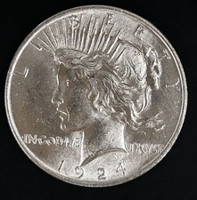 1924 Peace Dollar BU Gem - 25462