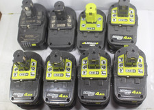 Parts or Repair Lot of 8 Ryobi 18V ONE Lithium Battery 6 x 4ah P107 P102