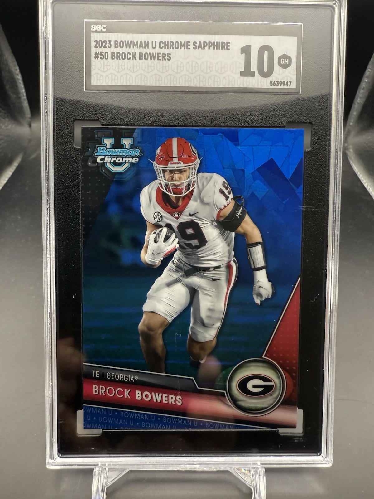 2023 Bowman U Chrome Sapphire Blue Refractor Brock Bowers #50 SGC Gem Mint 10 💎