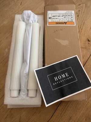 Home Reflections White Dripless Unscented Taper Dinner Candles 2pk 9in