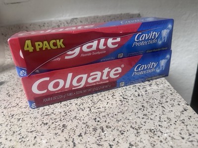 Colgate Cavity Protection Fluoride Toothpaste 4 Pack Strengthens Teeth 8 oz