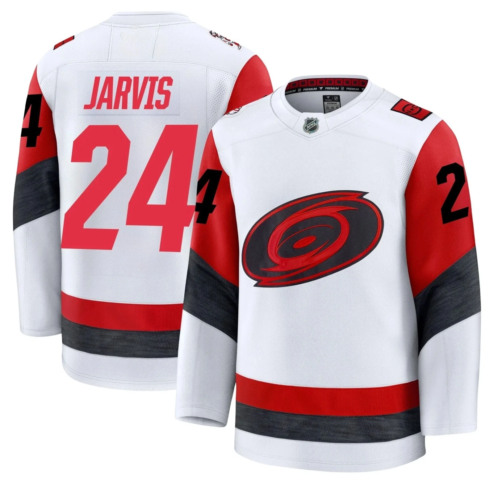 Seth Jarvis Carolina Premium Jersey - Multiple Sizes/Colors