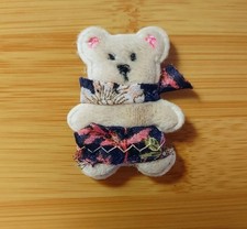 Handmade Hand Sewn Teddy Bear Plush Embroidered Sew on Patch